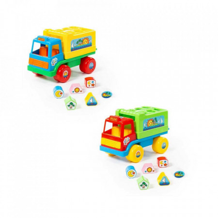 Camion educativ+forme, 26x16x17 cm, Cavallino