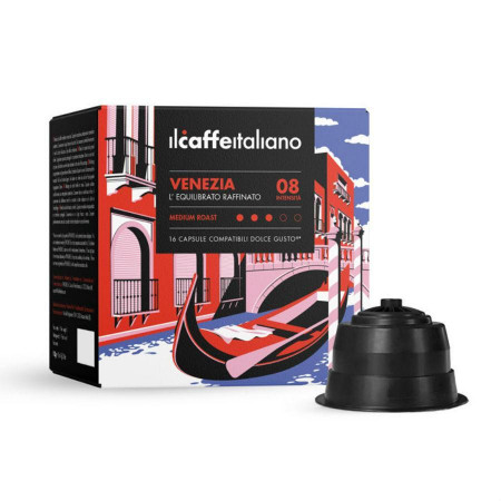 Capsule il caffe italiano Venezia, compatibile Dolce Gusto, 16 capsule, PMDCVEN96