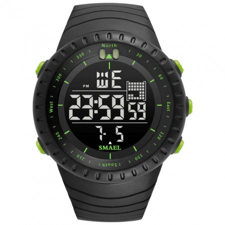 Ceas pentru barbati Smael, Sport, Digital, Rezistent la socuri, Gri, SML004-VERDE