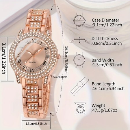 Ceas Quartz de dama, roze, TMBR1373908 - Img 4