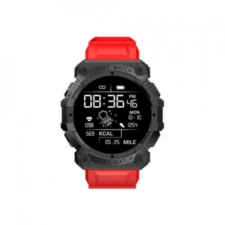 Ceas smartwatch FD68, 1.3" IPS, Design Sport, Bluetooth 4.0, Monitorizare Tensiune, Puls, Rosu