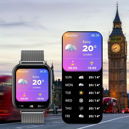 Ceas Smartwatch pentru barbati si femei, PMRV03092METAL-ROZE - Img 3