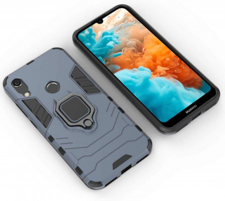 Husa Huawei Y6 | Y6 PRO (2019) Bleumarin Military cu Inel