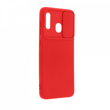 Husa Samsung Galaxy A30 - Silicon Antisoc cu Protectie Glisanta Pentru Camera - Rosu - Img 4