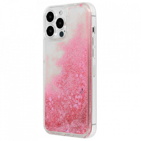 Liquid Heart Carcasa pentru Iphone 12 Pro Max Rose Auriu