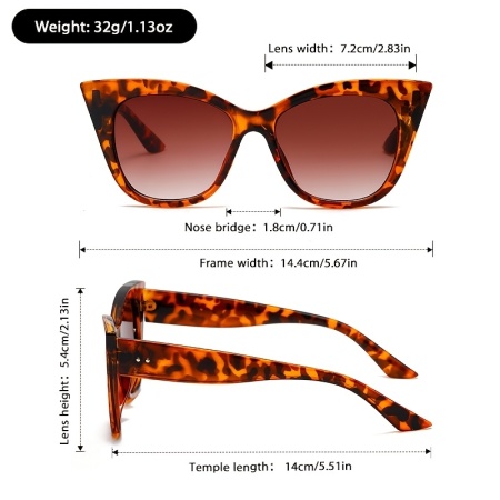 Ochelari de soare Retro pentru dama, Cat-Eye, TMJN631812 - Img 2