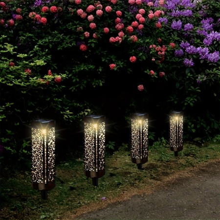 Set lămpi solare LED de grădină cu design ornamental – iluminat ambiental elegant, TMCH61320 - Img 3
