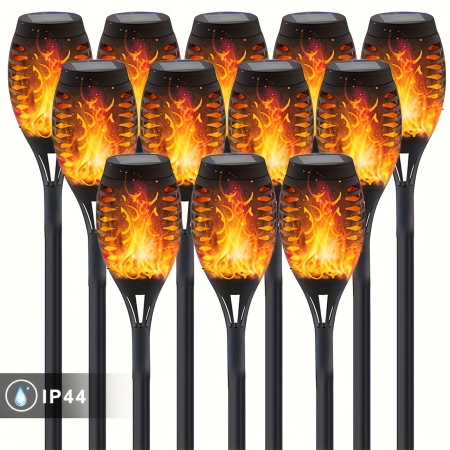 Set lămpi solare LED tip torță cu efect de flacără – Iluminat ambiental pentru grădină, TMVE476241 - Img 3