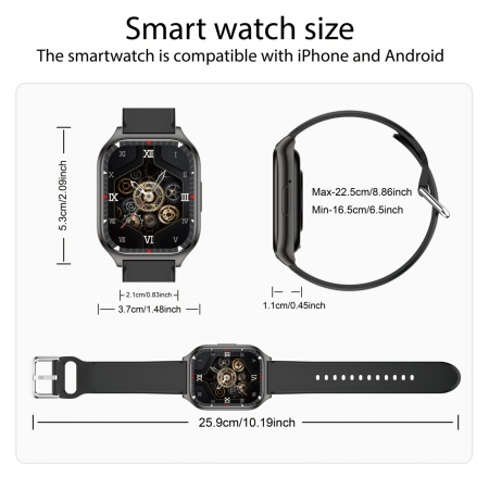 Smartwatch cu Ecran Tactil de 5.3 cm, TMKD2079351 - Img 5