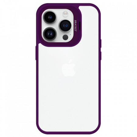 Tel Protect Kickstand case + camera glass (lens) for Iphone 14 Pro Max burgundy - Img 2
