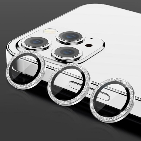 Tempered Glass HARD DIAMOND for camera (LENS) for Samsung Galaxy S24 silver (lens 3 pieces) - Img 2