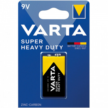 Varta Baterie 9V Zinc-Carbon, Super Heavy Duty, PM445173