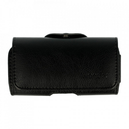 WONDER Belt Holster (SIZE 14) pentru Iphone 11/XR/Huawei P40/P30 Lite/Samsung A41/S20/S21 Negru, leather - Img 3