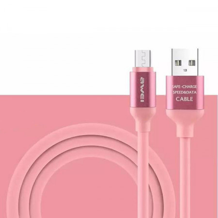 Awei Cablu CL-81 - USB to Micro USB - 1 metre pink