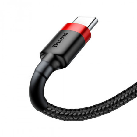 Baseus Cablu Cafule - USB to Tip C - 2A 3 metru (CATKLF-U91) Negru and red - Img 2