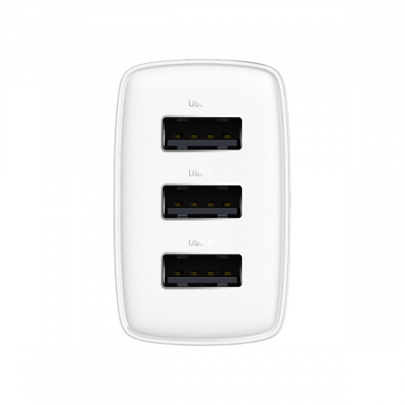 Baseus Compact Incarcator Priza - 3xUSB - 17W (CCXJ020102) white - Img 3