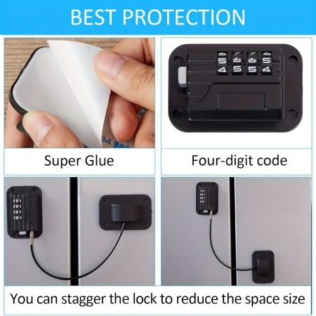 Blocator de Ușă cu Cod – Pentru Frigider, Dulap sau Sertar, Protecție Bebe, TMRL427075 - Img 5
