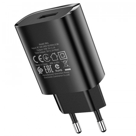 Borofone Incarcator priza BN1 Innovative - USB - 2,1A black
