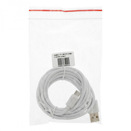 Cablu - USB to Micro USB - 2 Metri Alb - Img 2
