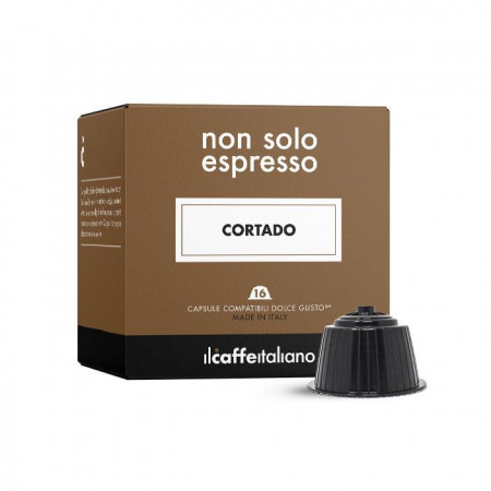Capsule il caffe italiano Cortado, compatibile Dolce Gusto, 16 capsule, PMDCCUR48
