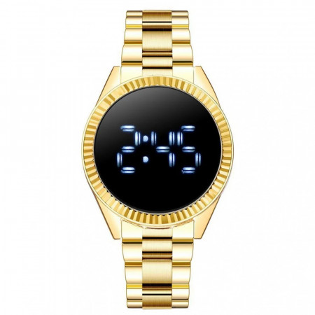 Ceas Dama Fashion Touch Screen Digital, Auriu, LD097-V2