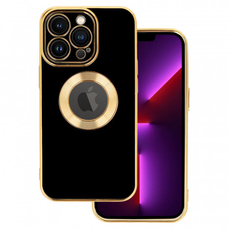 Husa din silicon Beauty pentru Iphone 14, negru/ auriu, POK051965