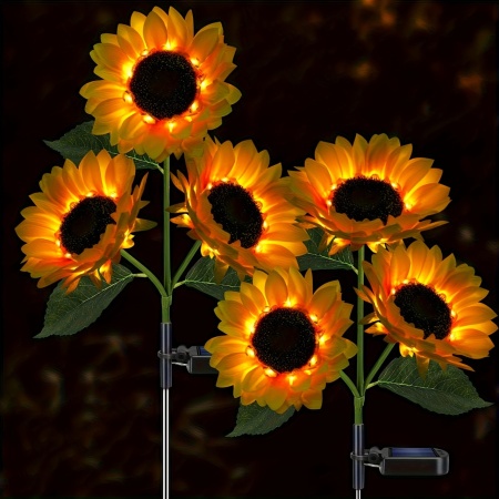 Lumini solare Floarea-Soarelui – Set decorativ cu 6 LED-uri pentru grădină și exterior, TMTH186543 - Img 8