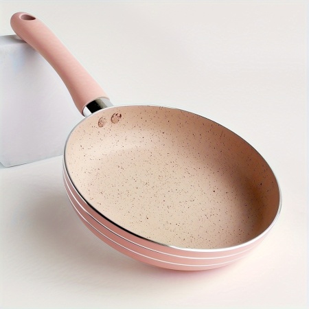 Mini Tigaie Antiaderentă Roz – 16 cm, Ideală pentru Ouă și Gustări Rapide, TMML175104