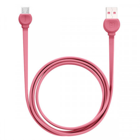 Recci Cablu Dot RCM-D100 - USB to Micro USB - Fast Charging 1 metre Roz