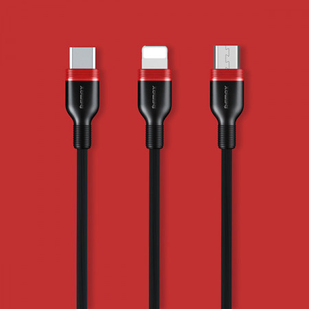 REMAX Cablu Choos Series RC-126m - USB to Micro USB - 1 metru White - Img 2