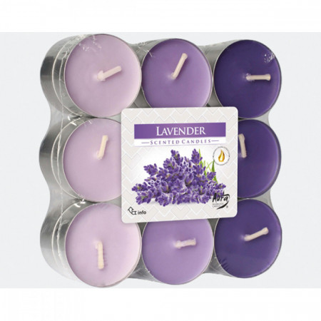 Set de 18 lumanari parfumate, Lavanda, PM179403