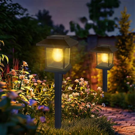Set lămpi solare LED tip felinar pentru grădină – Iluminat clasic și ambiental pentru alei, TMYB302022 - Img 2