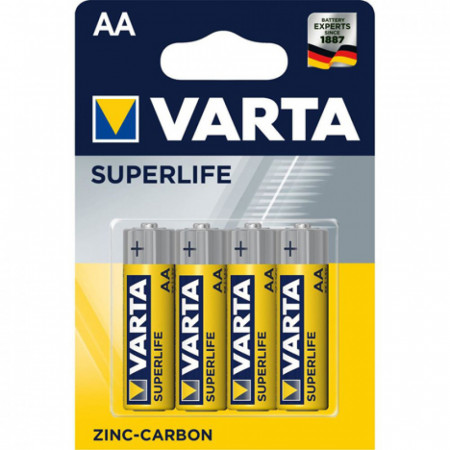 Varta Set 4 Baterii AA, Superlife Zinc-Carbon, PM445153