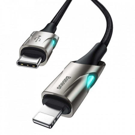 Baseus Cablu Fish Eye - Tip C to Lightning - PD 18W 1 metru (CATLYY-01) Negru