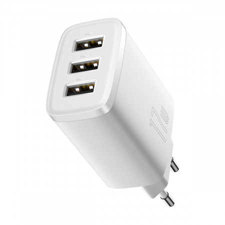 Baseus Compact Incarcator Priza - 3xUSB - 17W (CCXJ020102) white - Img 4