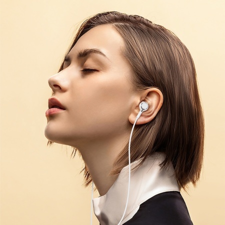 Borofone Earphones BM90 Miller with microphone white - Img 2