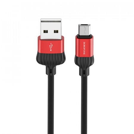 Cablu Borofone BX28 Dignity - USB to Micro USB - 2,4A 1 metru rosu - Img 3