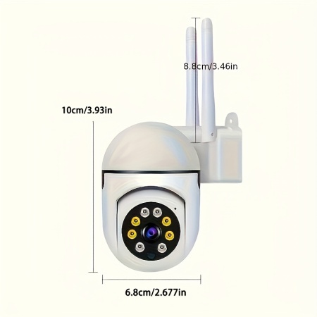 Camera video wireless 1080p HD color, vedere pe timp de noapte, pentru interior/exterior, PMKT106426 - Img 4