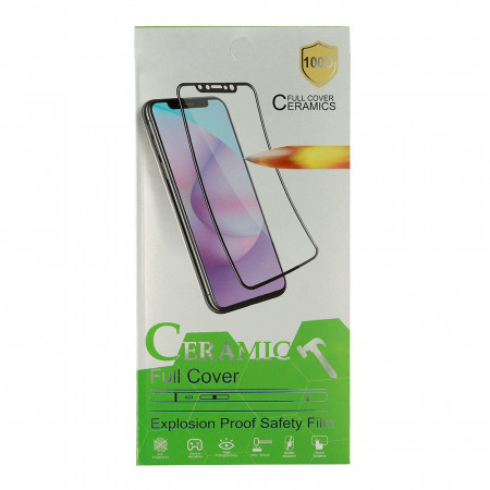 Folie de sticla Tempered Glass Hard Ceramic pentru Iphone 12 ProMax, negru, PROB02322