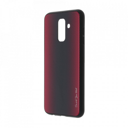 Husa pentru Samsung Galaxy A6 PLUS (2018) - Husa Pro Shield Sticla Rosu cu Efect Gradient - Img 4