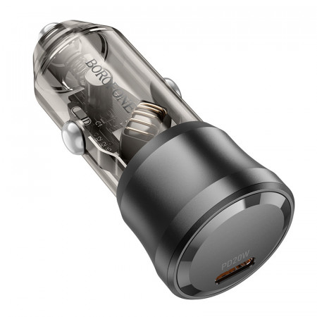 Incarcator Auto Borofone BZ24 Clever - Type C - QC 3.0 PD 20W black
