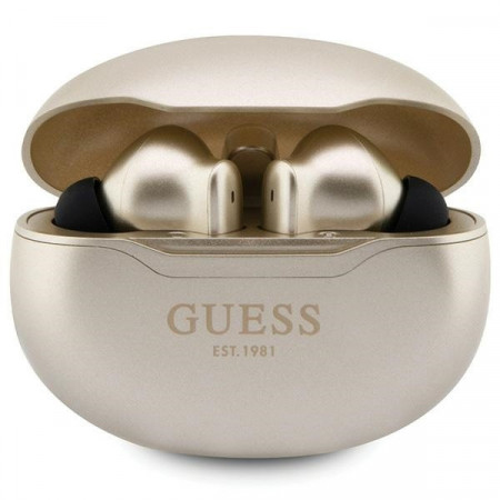 Original Bluetooth Earphones TWS GUESS GUTWST50ED + docking station Classic EST gold - Img 3