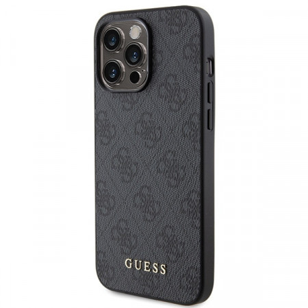 Original Case GUESS Hardcase 4G Metal Gold Logo GUHCP15XG4GFGR for Iphone 15 Pro Max Grey