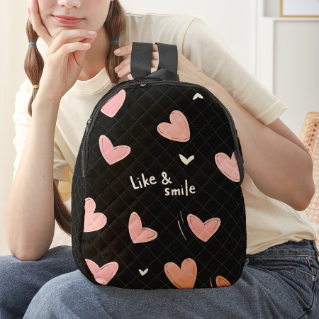 Rucsac damă Hearts cu model inimi – Stil casual și adorabil, TMYE713906 - Img 3