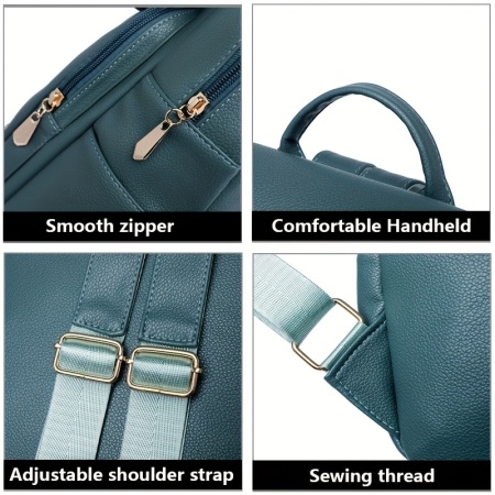 Rucsac elegant cu bretele ajustabile și compartimente multiple, TMLM67809 - Img 2