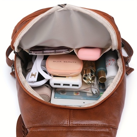 Rucsac Vintage pentru Femei, cu design impletit, cu bretele, TMQH392602 - Img 2