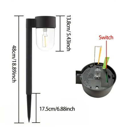 Set 2 lămpi solare LED tip lampadar pentru grădină – Design modern și iluminare ambientală caldă, TMCL111462 - Img 8
