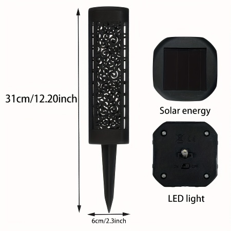 Set lămpi solare LED de grădină cu design ornamental – iluminat ambiental elegant, TMCH61320 - Img 5