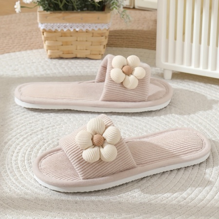 Slapi de casă confortabili, cu model floare, pentru femei, TMAW1229748 - Img 2