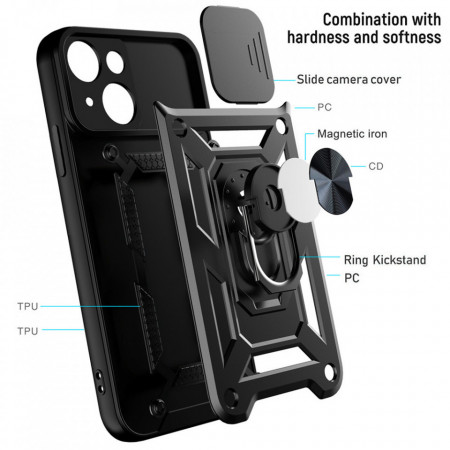 Slide Camera Armor Case for Motorola Razr 40 5G Black - Img 2